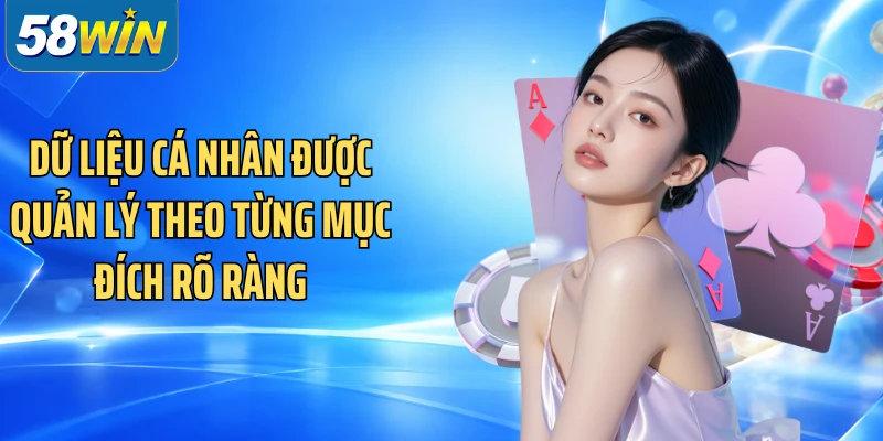 Dữ liệu cá nhân được quản lý theo từng mục đích rõ ràng